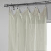 Vega White Patterned Faux Linen Sheer Curtain - HalfPriceDrapes.com