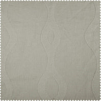 Vega White Patterned Faux Linen Sheer Swatch - HalfPriceDrapes.com