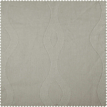 Vega White Patterned Faux Linen Sheer Swatch - HalfPriceDrapes.com
