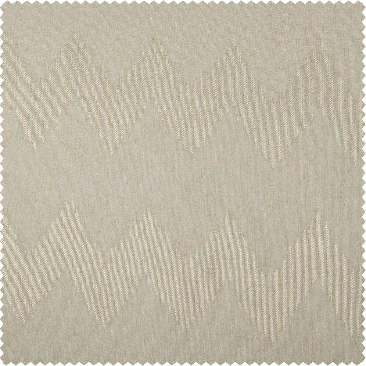 Sirius Beige Patterned Faux Linen Sheer Swatch - HalfPriceDrapes.com
