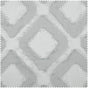 Capella Silver Geometric Patterned Faux Linen Swatch