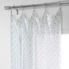 Altair Blue Patterned Faux Linen Sheer Curtain - HalfPriceDrapes.com