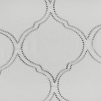 Florentina Silver Embroidered Polyester Swatch - HalfPriceDrapes.com