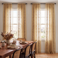 Cleopatra Gold Striped Sheer Custom Curtain