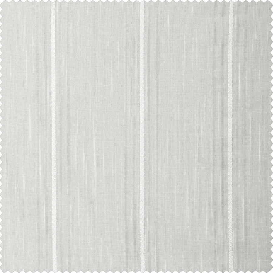 Aruba Cream Striped Linen Sheer Custom Curtain - HalfPriceDrapes.com