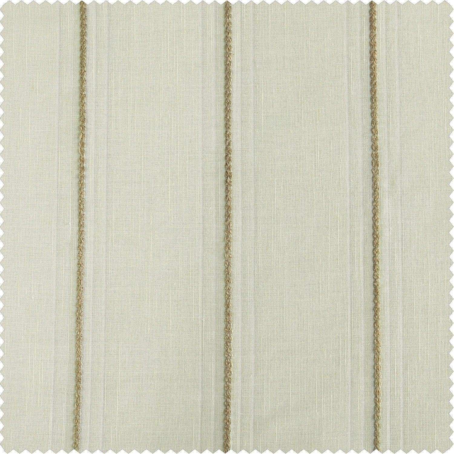 Aruba Gold Striped Linen Sheer Custom Curtain - HalfPriceDrapes.com