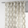 Saida Chocolate Embroidered Patterned Faux Linen Sheer Curtain - HalfPriceDrapes.com
