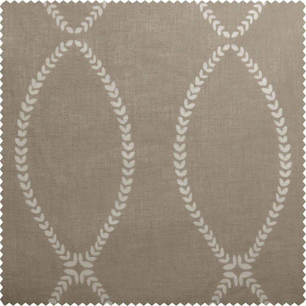 Grecian Taupe Printed Polyester Swatch - HalfPriceDrapes.com