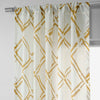 Normandy Gold Printed Sheer Curtain - HalfPriceDrapes.com