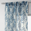 Fresco Blue Printed Sheer Curtain - HalfPriceDrapes.com