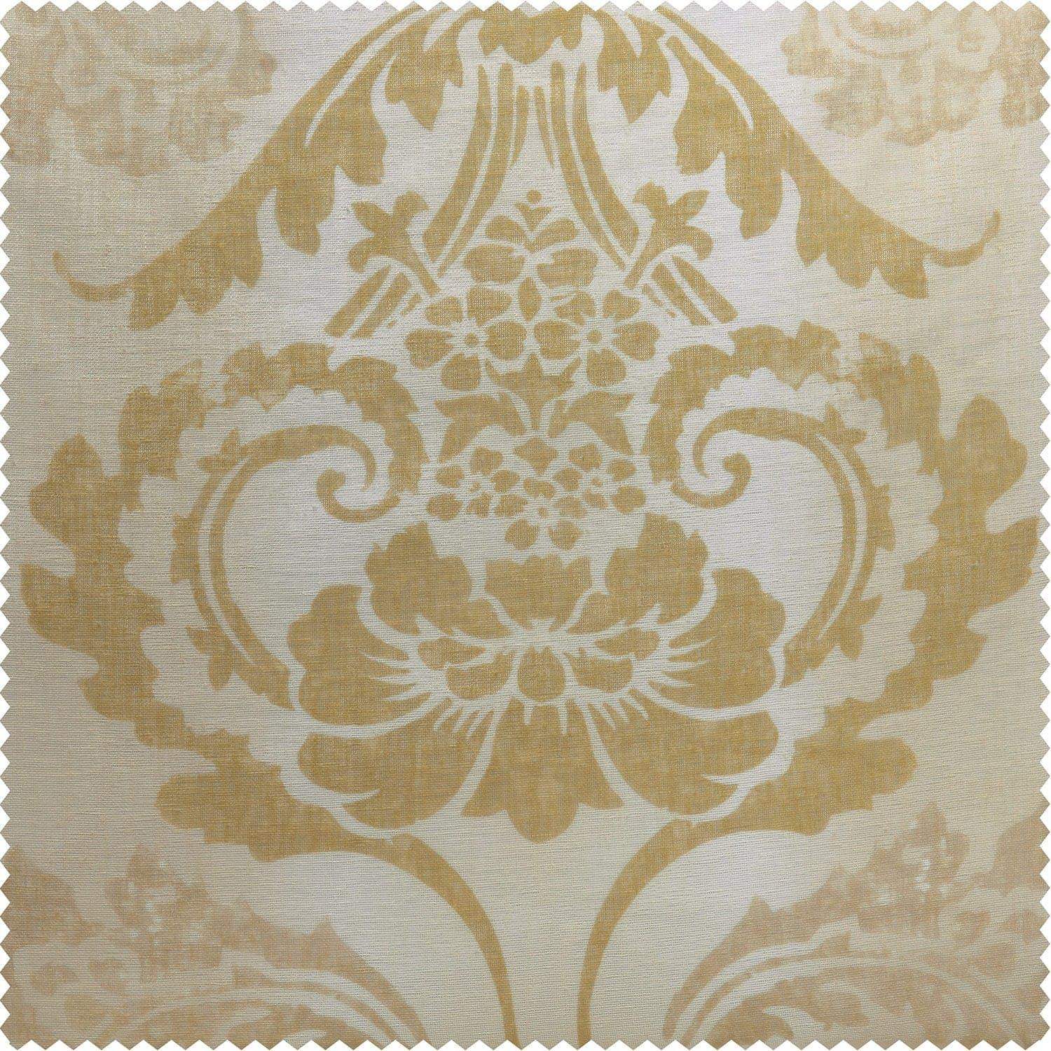 Damascus Tan Printed Polyester Swatch - HalfPriceDrapes.com
