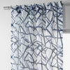 Matrix Blue Printed Sheer Curtain - HalfPriceDrapes.com