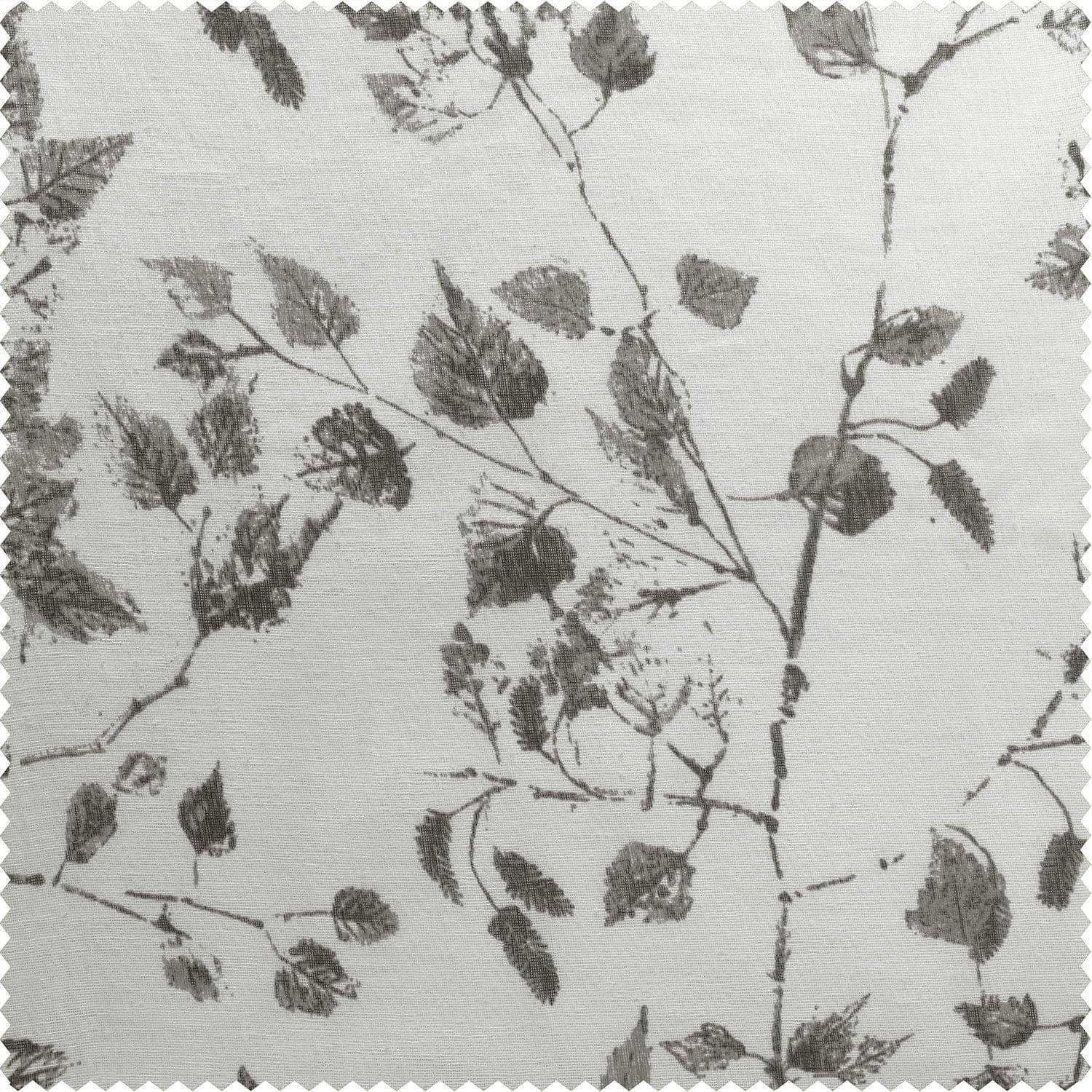 Woodland Grey Printed Polyester Swatch - HalfPriceDrapes.com