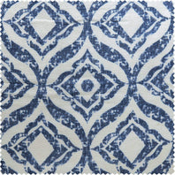 Plaza Blue Printed Polyester Swatch - HalfPriceDrapes.com