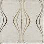 Suez Bronze Embroidered Striped Patterned Faux Linen Sheer Curtain