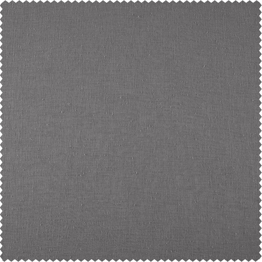 Nimbo Grey Solid Linen Sheer Swatch
