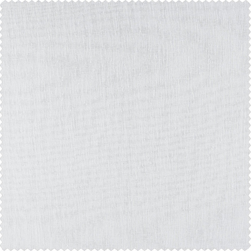 Aspen White Textured Faux Linen Sheer Custom Curtain - HalfPriceDrapes.com