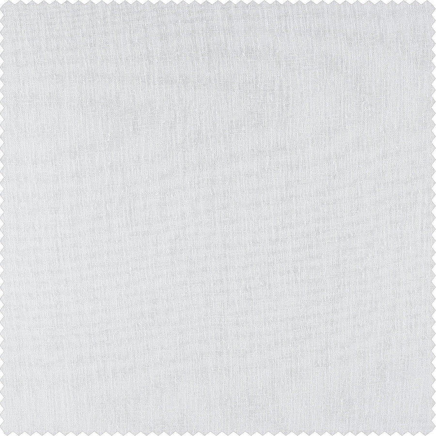 Aspen White Textured Faux Linen Sheer Custom Curtain - HalfPriceDrapes.com