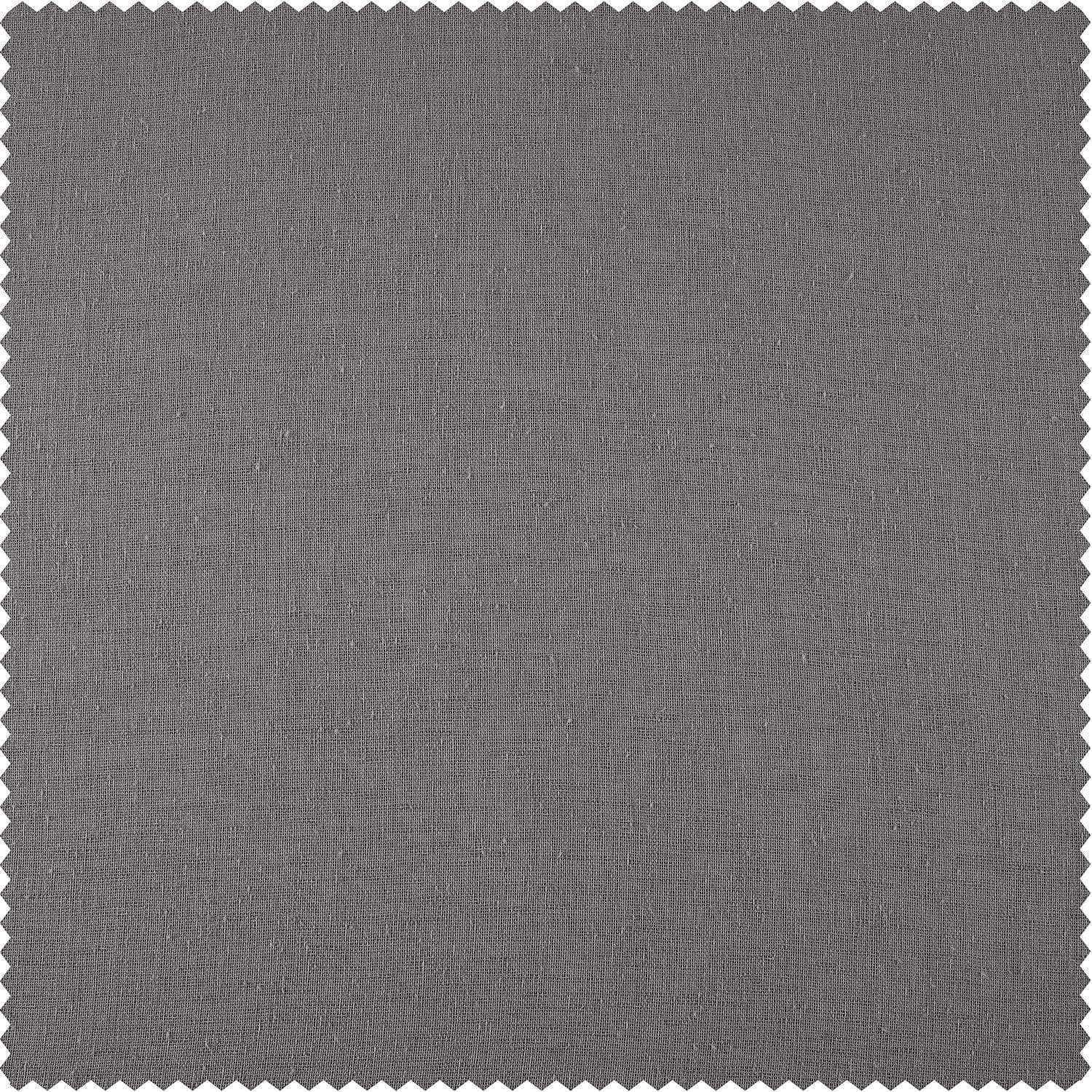 Gravel Grey Textured Faux Linen Sheer Custom Curtain - HalfPriceDrapes.com