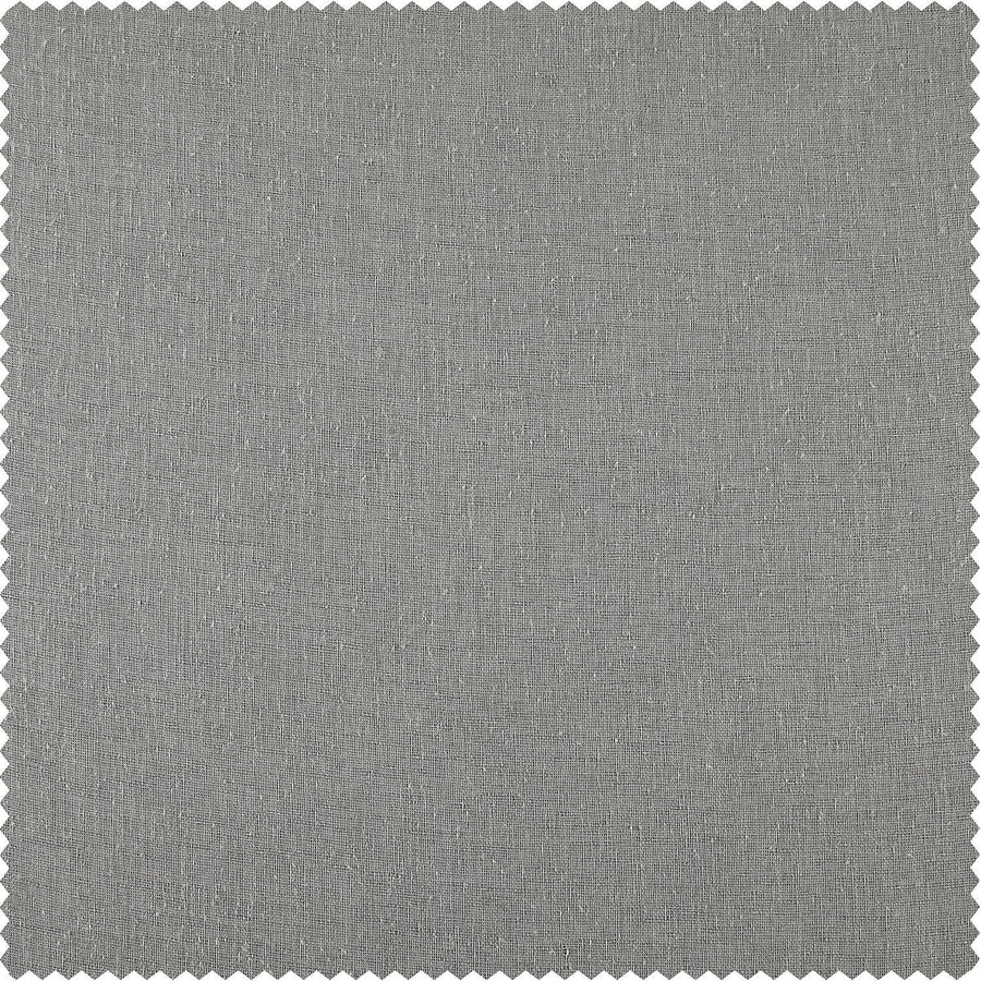Paris Greige Textured Faux Linen Sheer Custom Curtain - HalfPriceDrapes.com