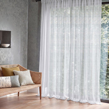 Solid White Voile Sheer Curtain Pair (2 Panels)
