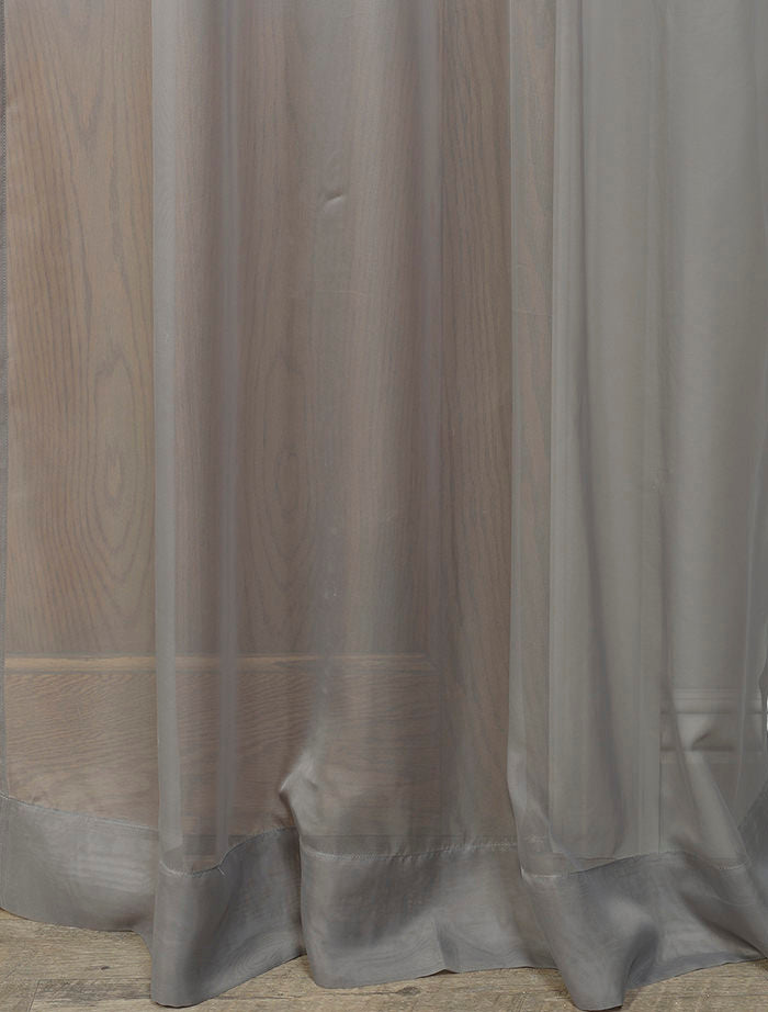 Grey Sheer Curtain Pair (2 Panels)