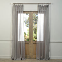 Grey Sheer Curtain Pair (2 Panels)
