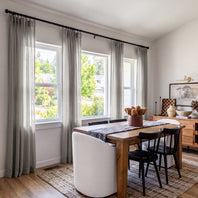 Double Layered Grey Sheer Custom Curtain