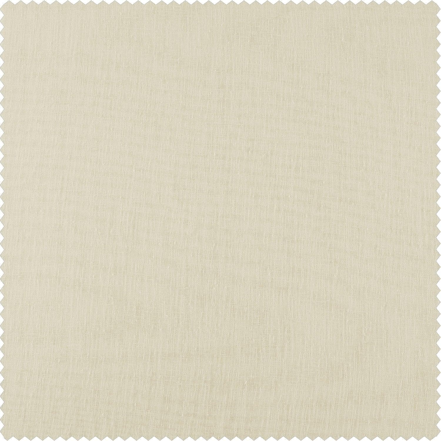 Chaste Tan Faux Linen Sheer Curtain Pair (2 Panels)