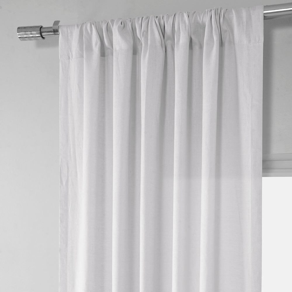 Purity White Deluxe French Linen Custom Curtain
