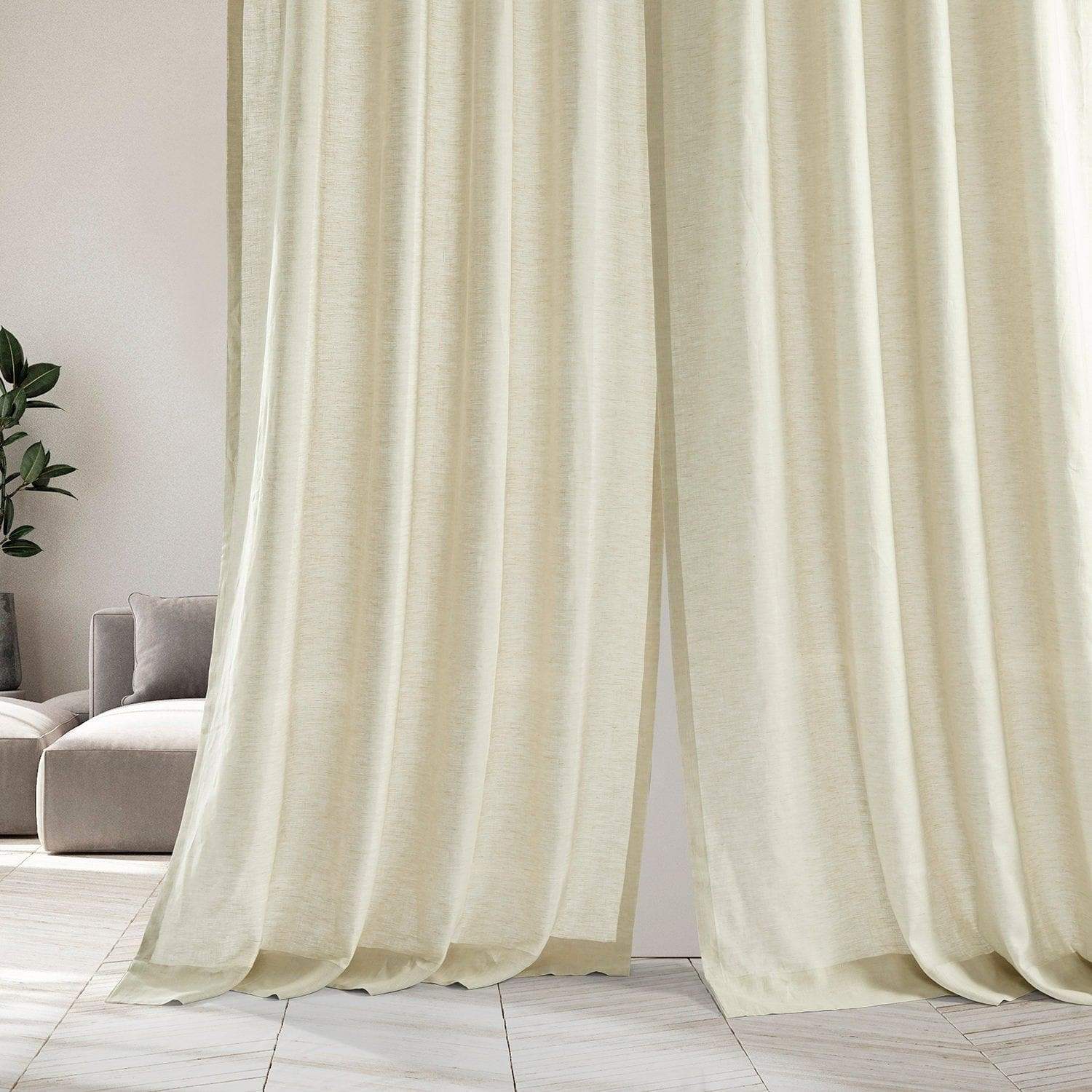 Birch Deluxe French Linen Custom Curtain - HalfPriceDrapes.com