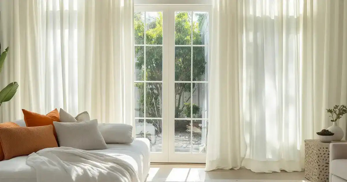 Antique Lace Deluxe French Linen Semi-Sheer Curtain | Half Price