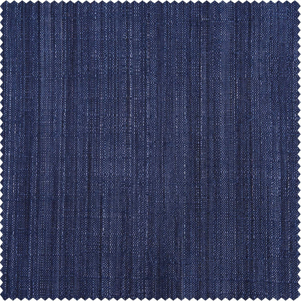 Ink Blue Rustic Linen Weave Swatch