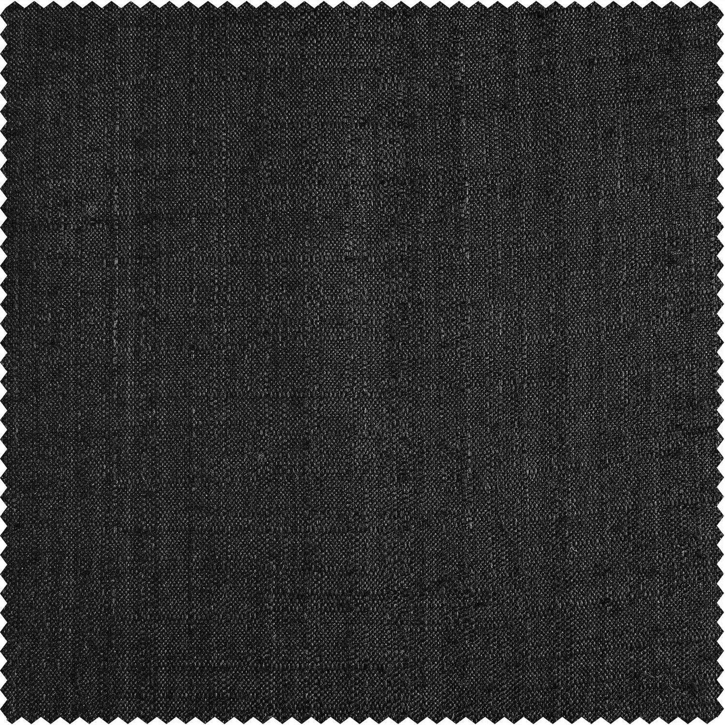 Black Rustic Linen Weave Swatch