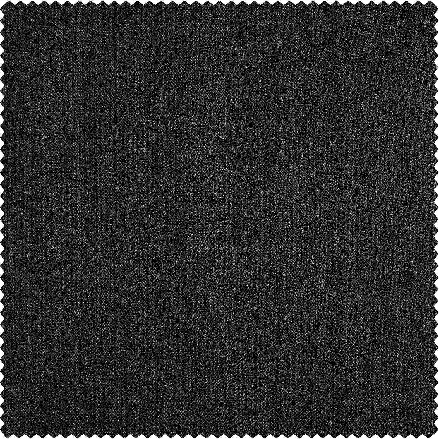 Black Rustic Linen Weave Swatch