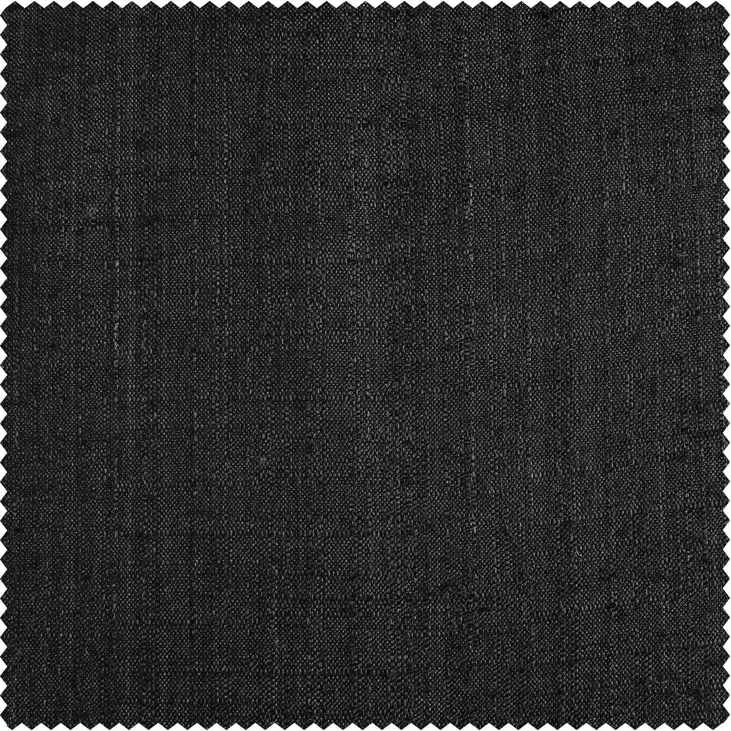 Black Rustic Linen Weave Swatch