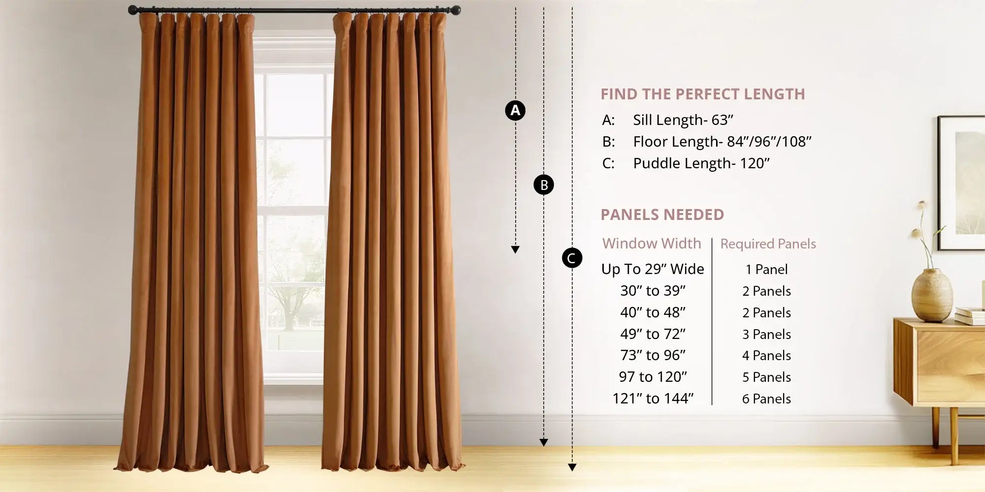 Primary White Signature Extra Wide Velvet Blackout Curtain | Half