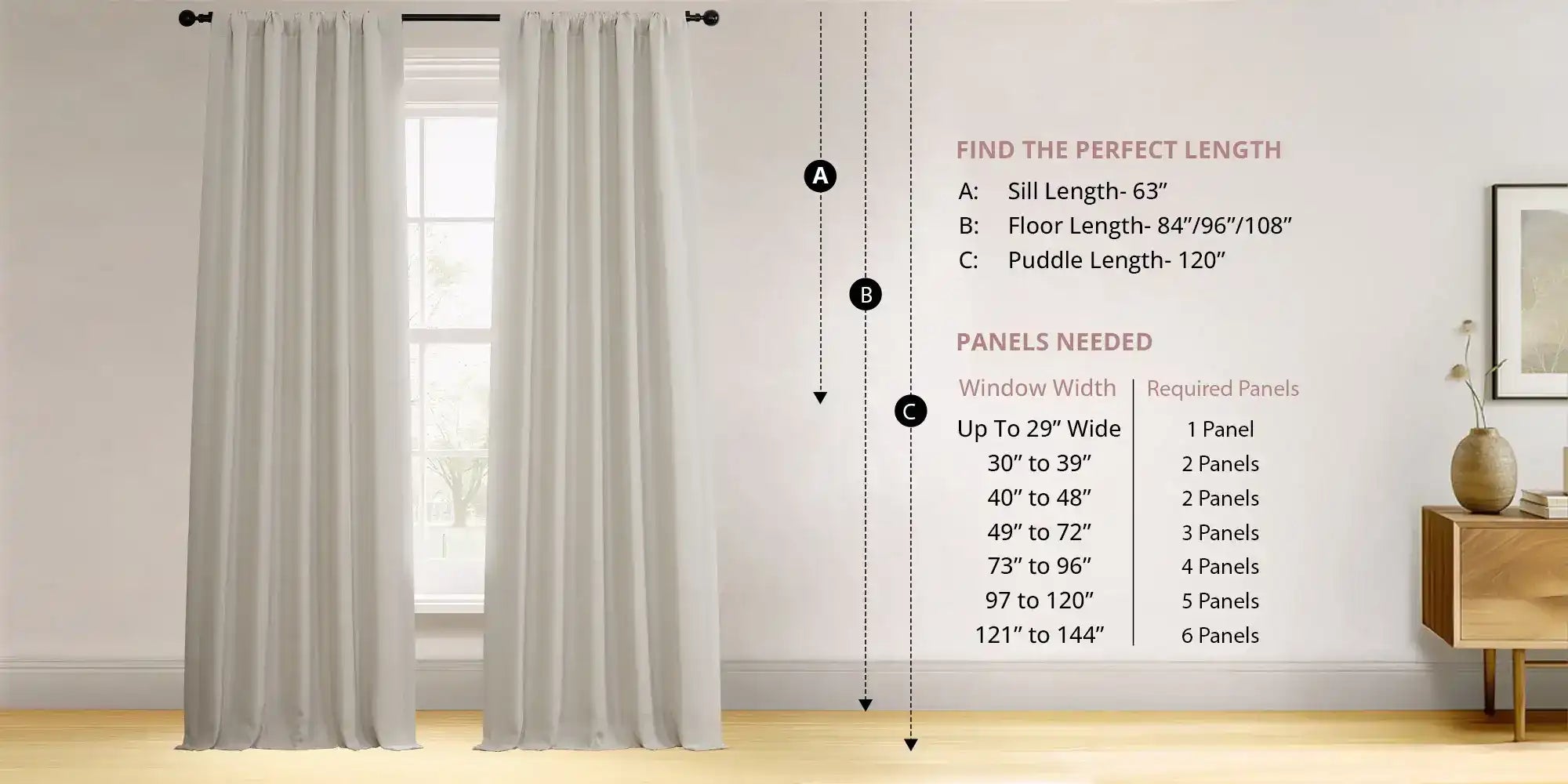 Mink Textured Faux Linen Room Darkening Curtain | Half Price