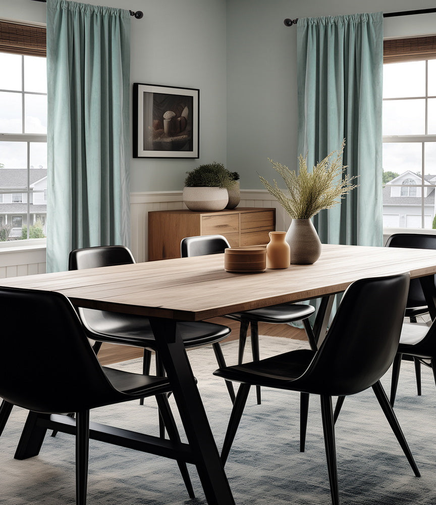 Skylark Blue Signature Velvet Custom Curtain