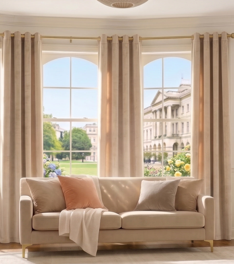 Soft neutrals with a luxurious finish. These Tiramisu Cream Urban Lush Velvet curtains create a bright, airy feel while adding warmth and refined texture. Their versatile cream tone complements both modern and traditional interiors, making any living space feel effortlessly inviting.