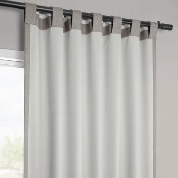 Light Steel Grey Vienna Basic Linen Blackout Curtain Pair (2 Panels)