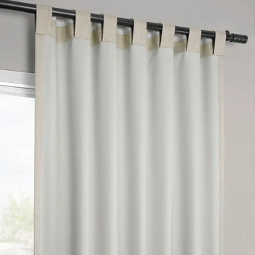 Beige Vienna Basic Linen Blackout Curtain Pair (2 Panels)