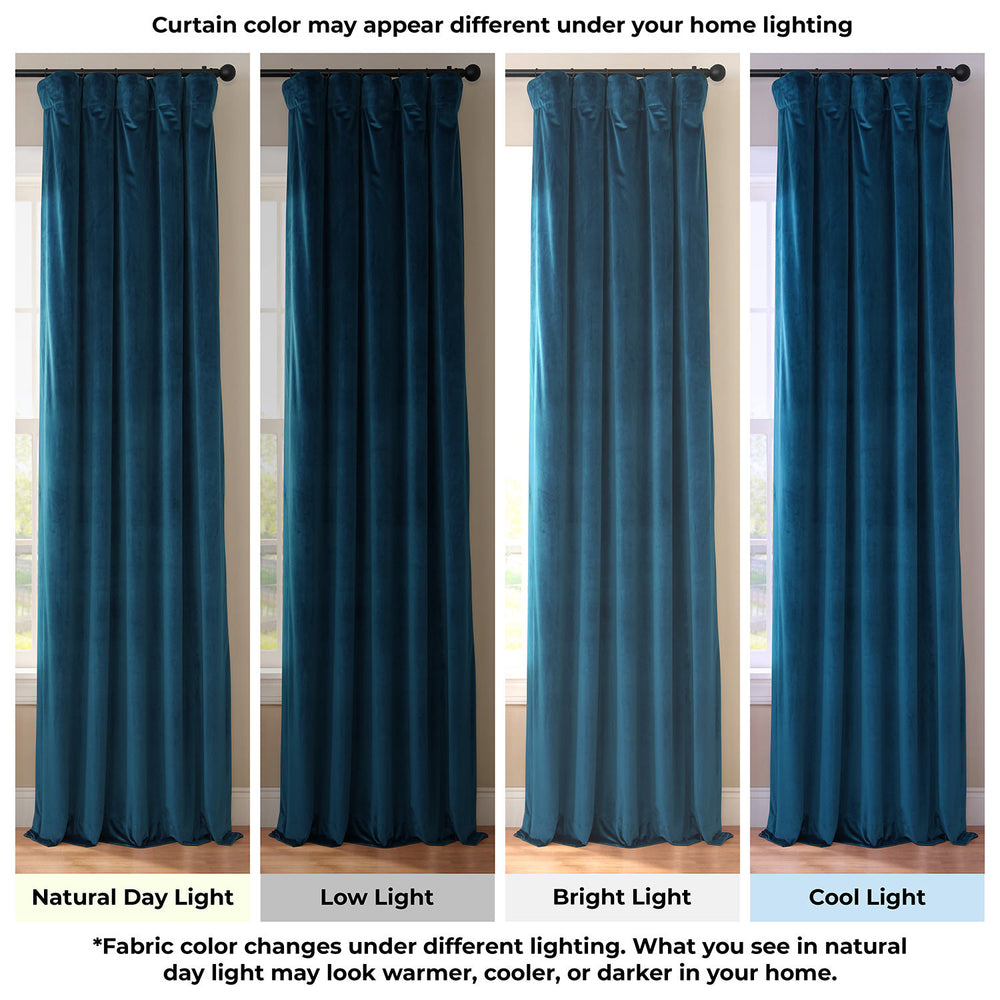Americana Blue Urban Lush Velvet Custom Curtain