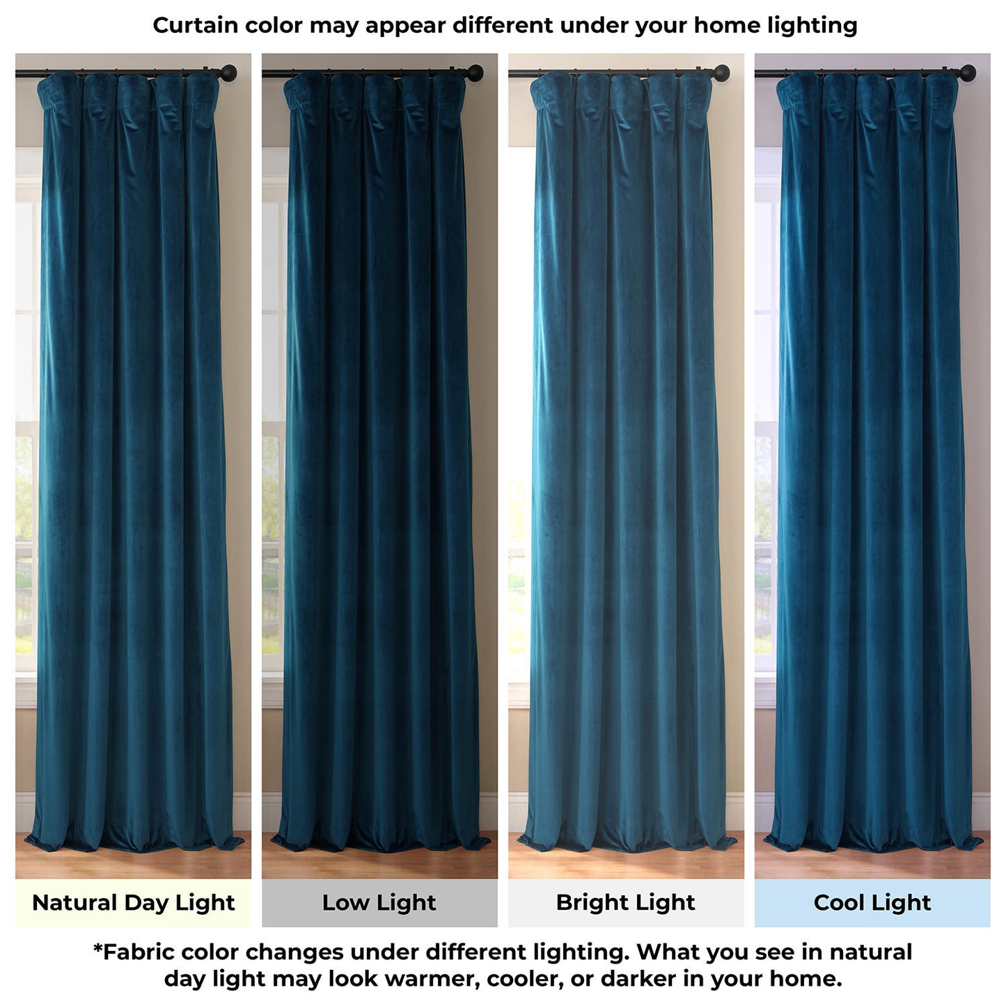 Americana Blue Urban Lush Velvet Custom Curtain