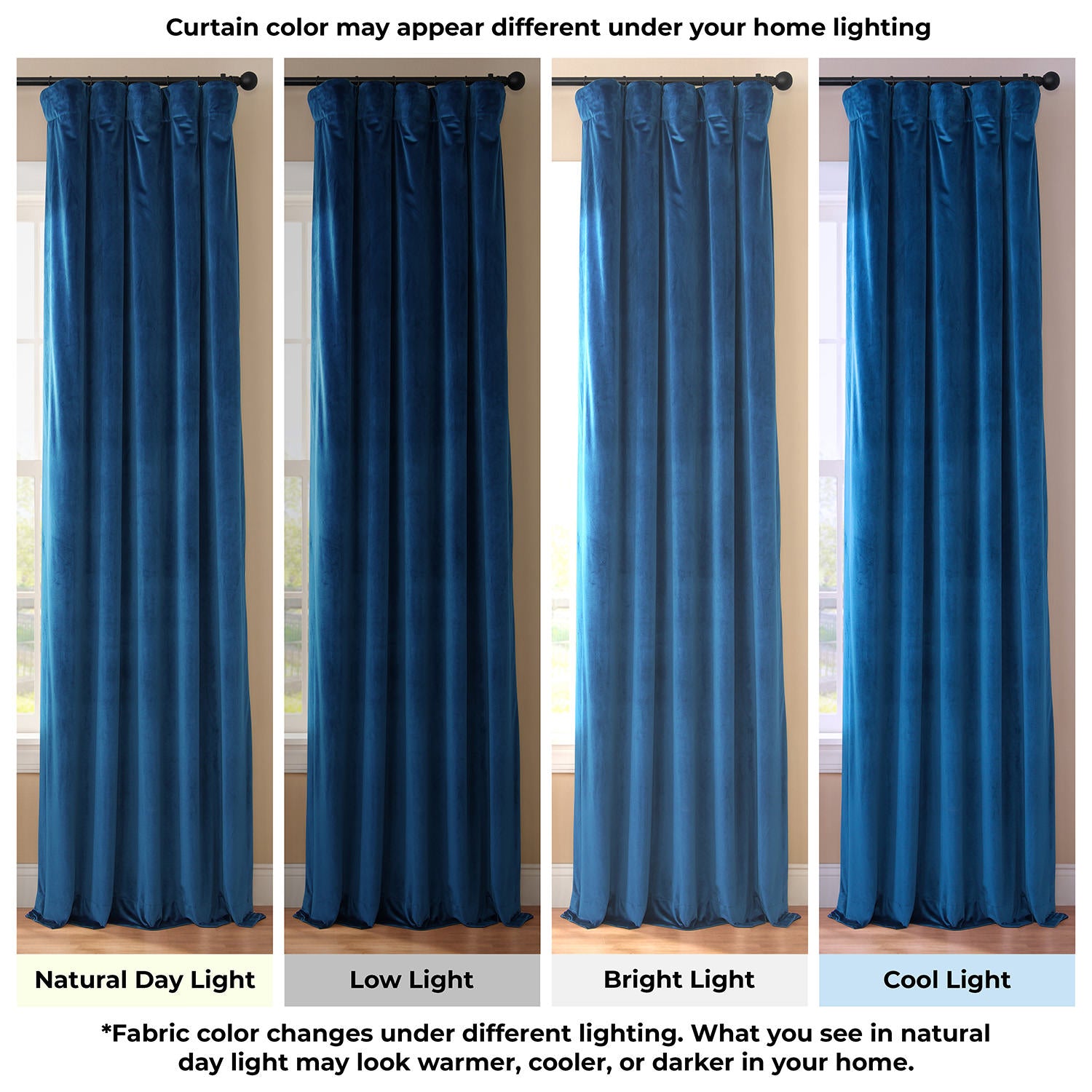 Noche Blue Urban Lush Velvet Custom Curtain