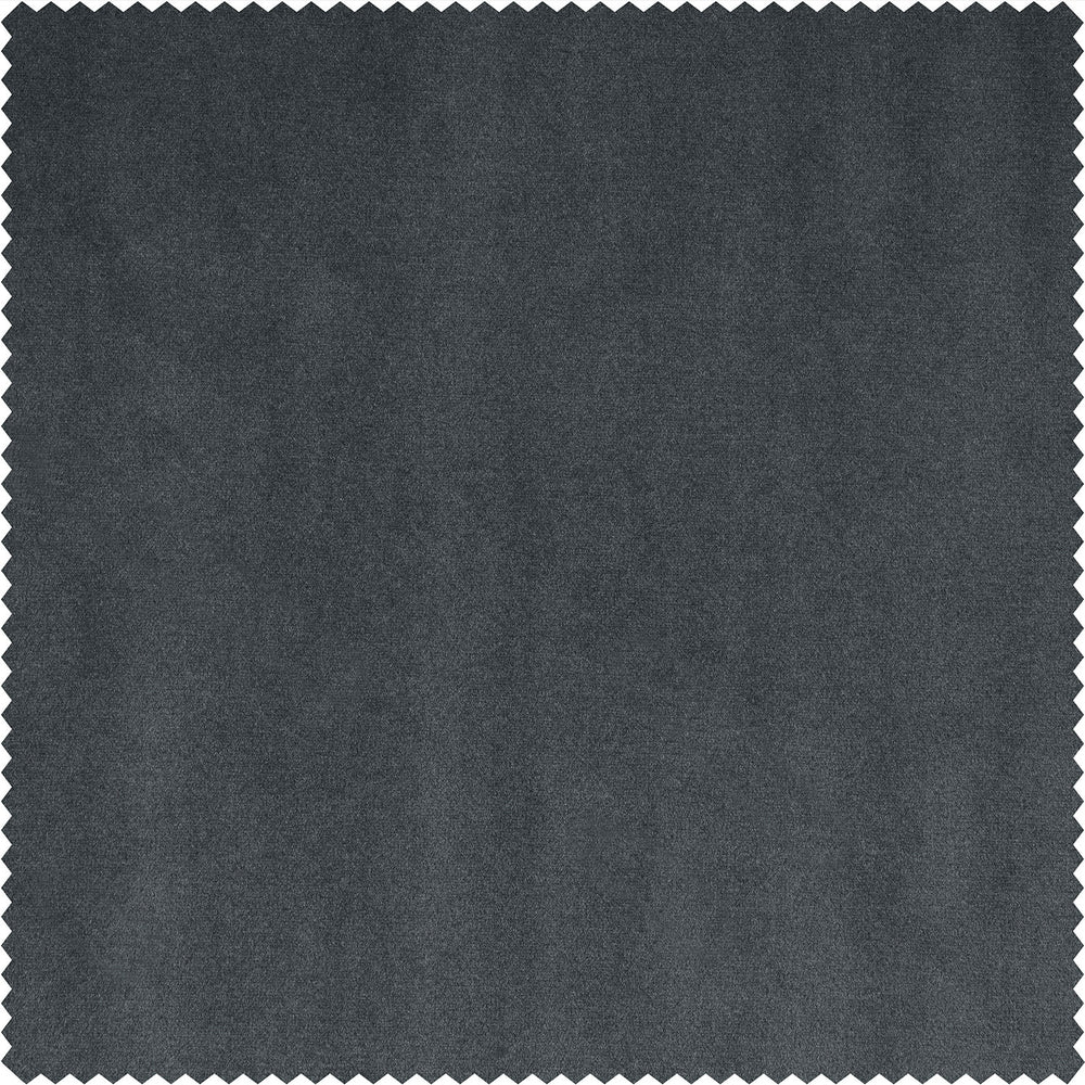 IronStone Grey Urban Lush Velvet Custom Curtain