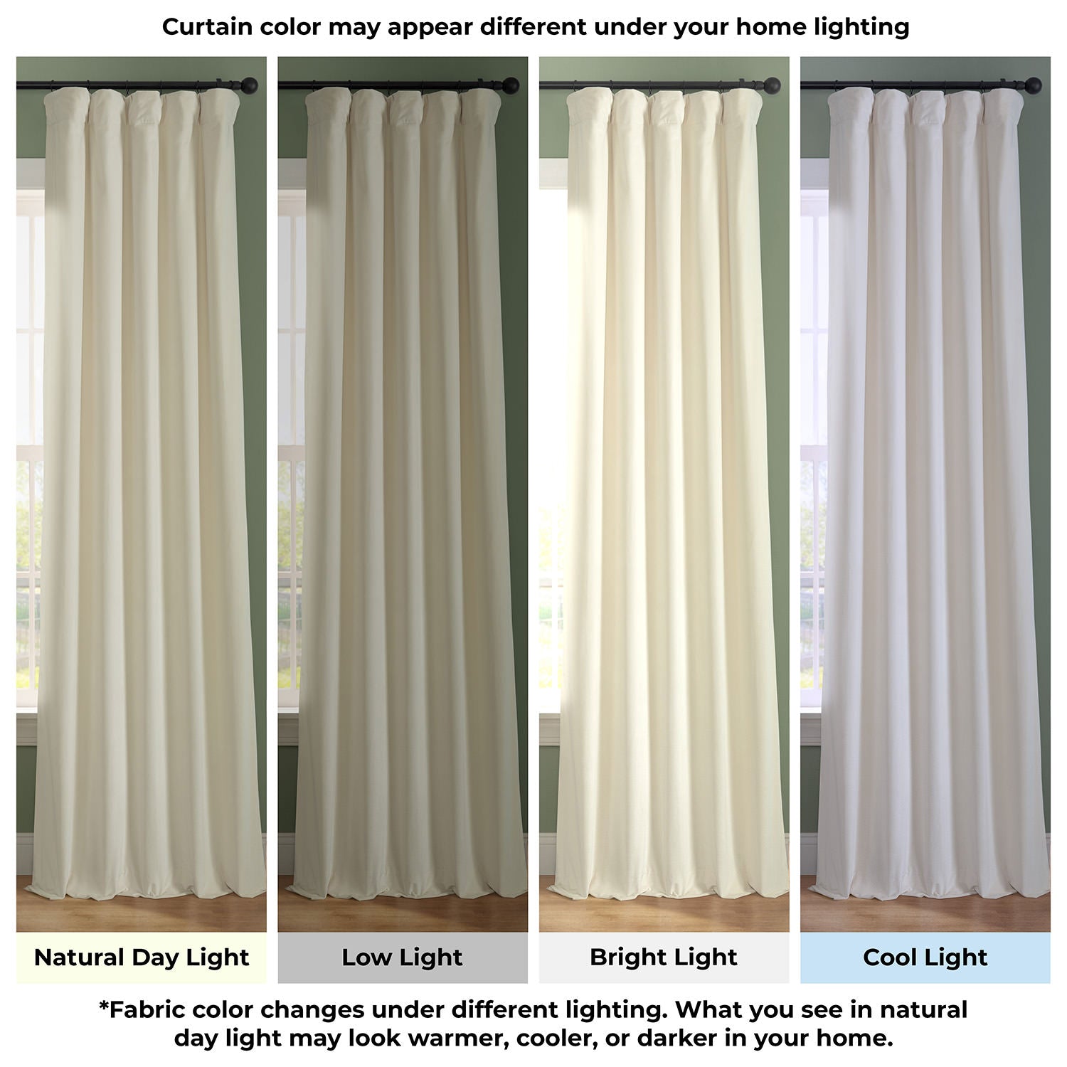 Tiramisu Cream Urban Lush Velvet Custom Curtain