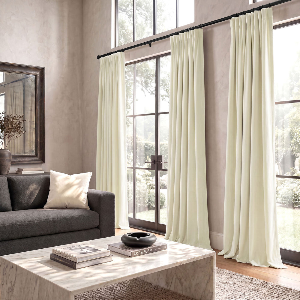 Tiramisu Cream Urban Lush Velvet Custom Curtain