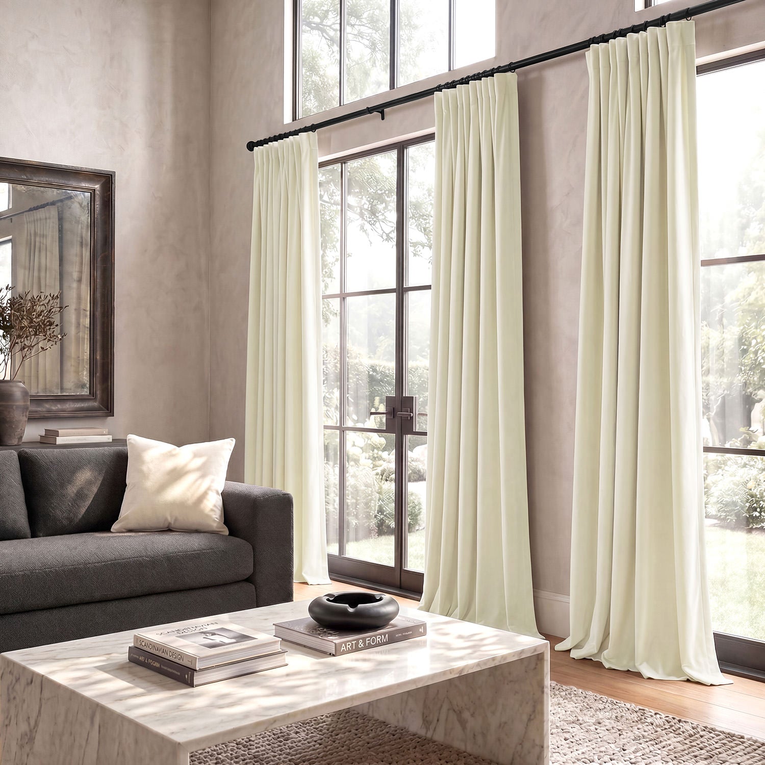 Tiramisu Cream Urban Lush Velvet Custom Curtain