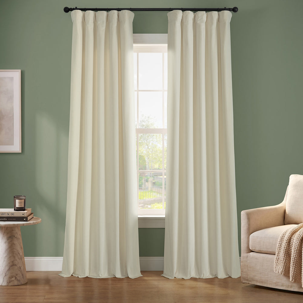Tiramisu Cream Urban Lush Velvet Custom Curtain